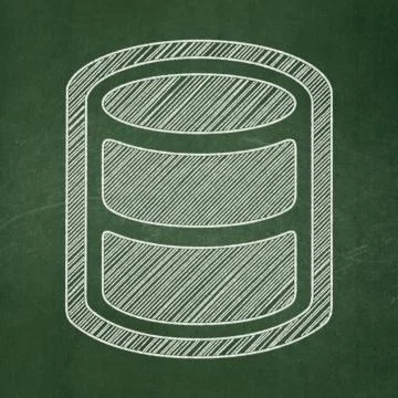 Software concept: Database on chalkboard background Stock-Illustration