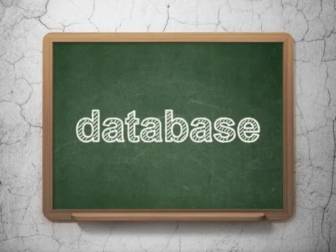 Software concept: Database on chalkboard background Stock-Illustration