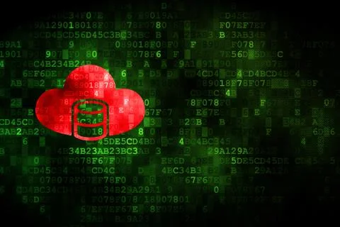 Software concept: Database With Cloud on digital background Stock-Illustration