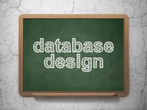 Software concept: Database Design on chalkboard background Stock-Illustration