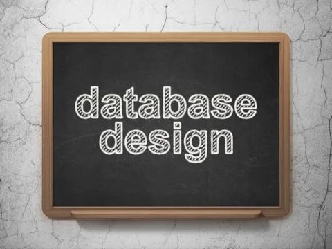 Software concept: Database Design on chalkboard background Stock-Illustration