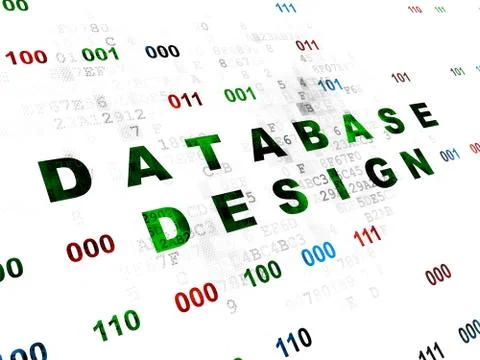 Software concept: Database Design on Digital background Stock-Illustration