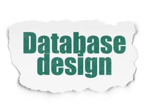 Software concept: Database Design on Torn Paper background Stock-Illustration