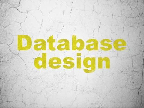 Software concept: Database Design on wall background Stock Illustration