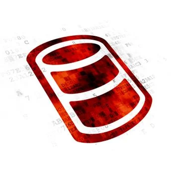 Software concept: Database on Digital background イラスト素材