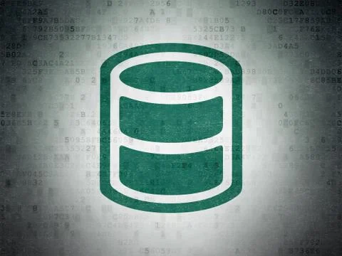 Software concept: Database on Digital Data Paper background Illustrazione stock