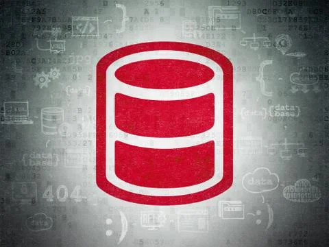 Software concept: Database on Digital Data Paper background Stock-Illustration