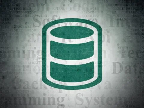 Software concept: Database on Digital Paper background Stock-Illustration