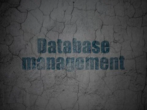 Software concept: Database Management on grunge wall background 스톡 일러스트