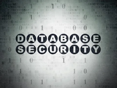 Software concept: Database Security on Digital Paper background Stockillustratie