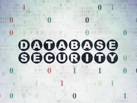 Software concept: Database Security on Digital Paper background 스톡 일러스트