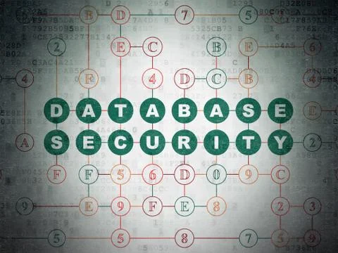 Software concept: Database Security on Digital Data Paper background Stock Illustration