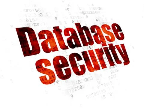 Software concept: Database Security on Digital background 스톡 일러스트