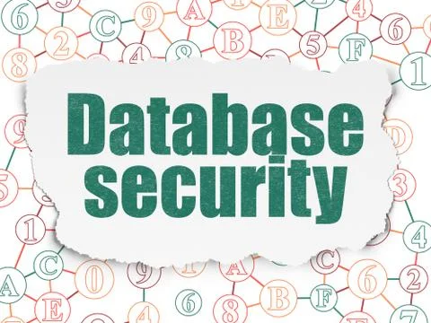 Software concept: Database Security on Torn Paper background Stock Illustration