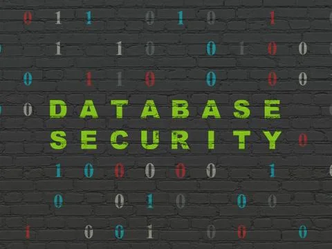 Software concept: Database Security on wall background Stockillustratie