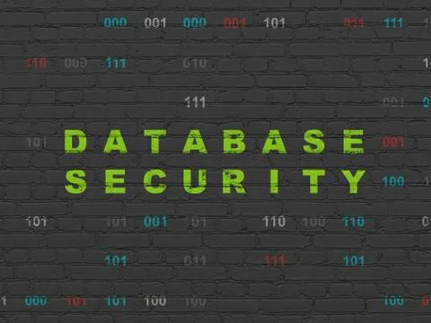 Software concept: Database Security on wall background Illustrazione stock