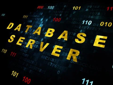 Software concept: Database Server on Digital background 库存插图