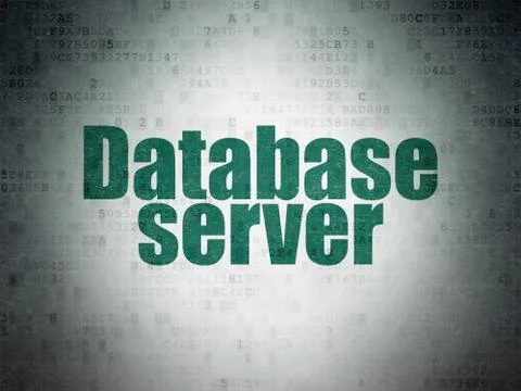 Software concept: Database Server on Digital Data Paper background Stockillustratie