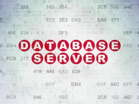 Software concept: Database Server on Digital Data Paper background Stockillustratie