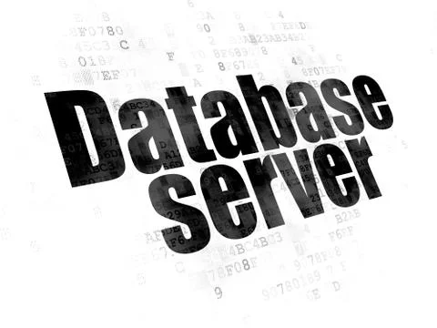 Software concept: Database Server on Digital background Illustrazione stock