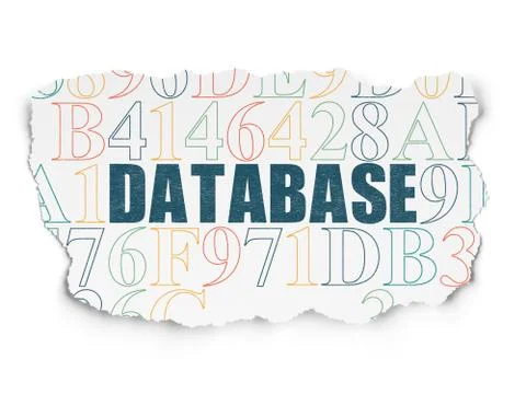 Software concept: Database on Torn Paper background Stock-Illustration