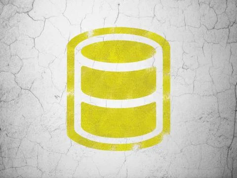 Software concept: Database on wall background Stock-Illustration