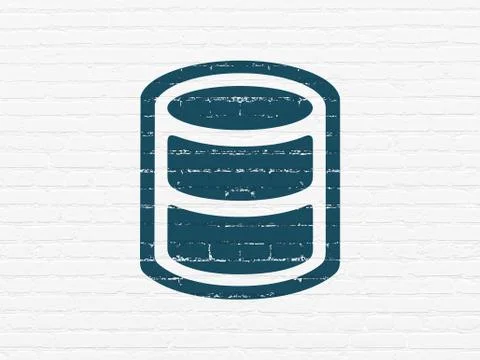 Software concept: Database on wall background Stock-Illustration