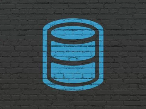 Software concept: Database on wall background Stock-Illustration