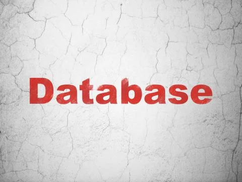 Software concept: Database on wall background Stockillustratie