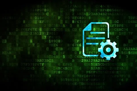 Software concept: Gear on digital background Stock-Illustration