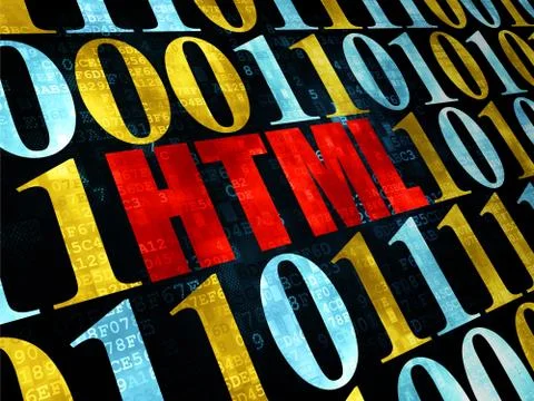 Software concept: Html on Digital background Stock Illustration