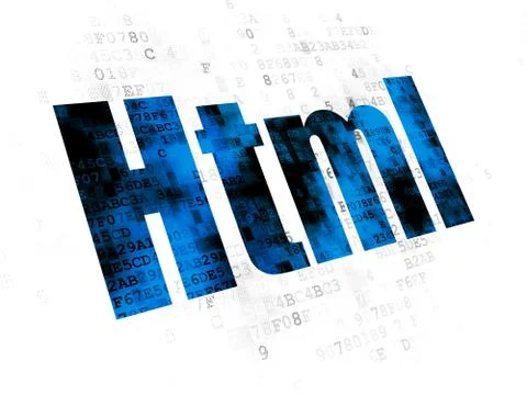 Software concept: Html on Digital background Stockillustratie