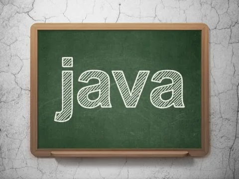 Software concept: Java on chalkboard background Stock Illustration