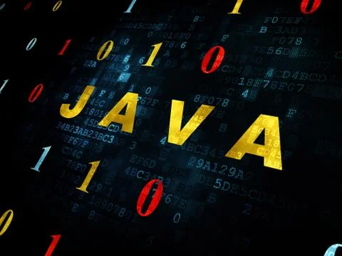 Software concept: Java on Digital background Stock Illustration