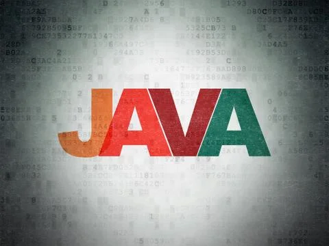 Software concept: Java on Digital Paper background Illustrazione stock