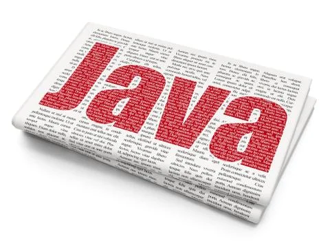 Software concept: Java on Newspaper background Stock-Illustration