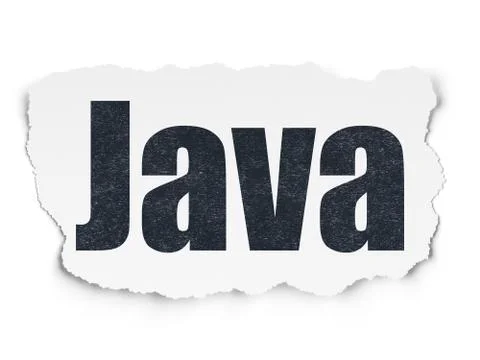 Software concept: Java on Torn Paper background Stock-Illustration