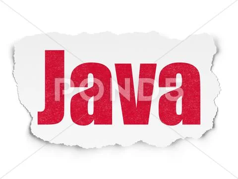 Software concept: Java on Torn Paper background ~ Clip Art #63434239