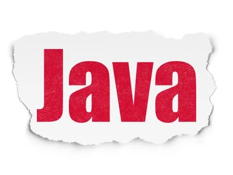 Software concept: Java on Torn Paper background Stock-Illustration