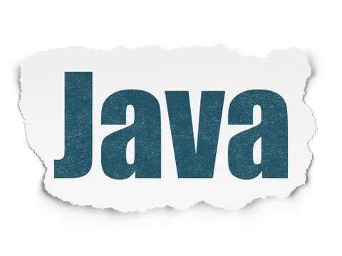Software concept: Java on Torn Paper background Stock-Illustration