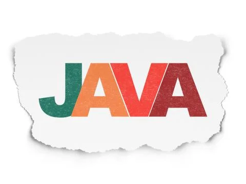 Software concept: Java on Torn Paper background Stock-Illustration