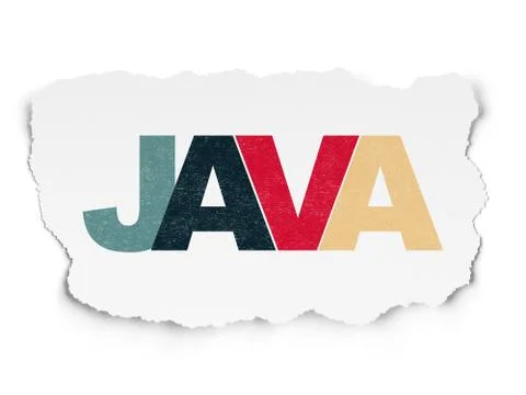 Software concept: Java on Torn Paper background Stock-Illustration