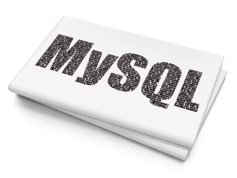 Software concept: MySQL on Blank Newspaper background 스톡 일러스트
