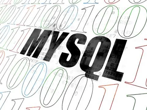 Software concept: MySQL on Digital background 库存插图