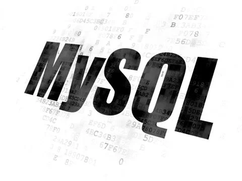 Software concept: MySQL on Digital background Stockillustratie
