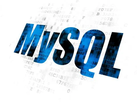 Software concept: MySQL on Digital background Illustrazione stock