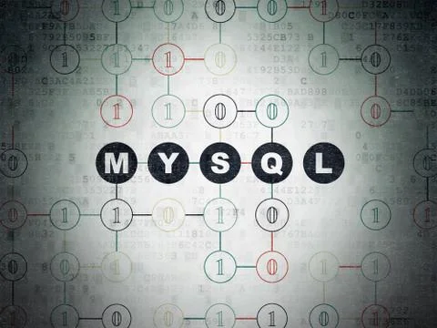 Software concept: MySQL on Digital Data Paper background 스톡 일러스트