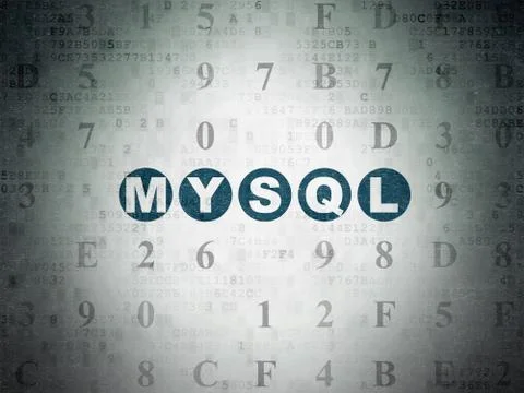 Software concept: MySQL on Digital Data Paper background Stock Illustration