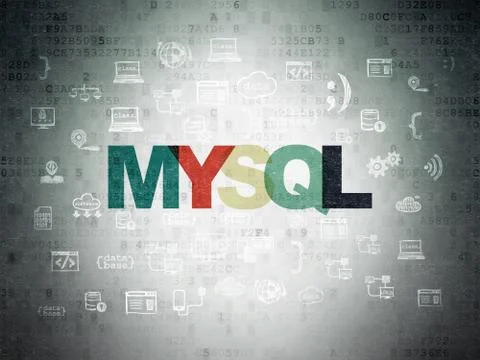 Software concept: MySQL on Digital Paper background イラスト素材