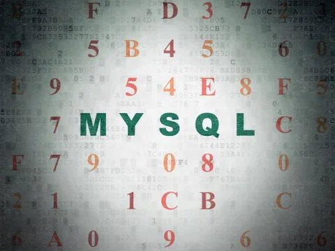 Software concept: MySQL on Digital Paper background 스톡 일러스트